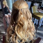 Finished bridal party updo styled by Chloe during her apprenticeship training at Rejuvenation Spa.